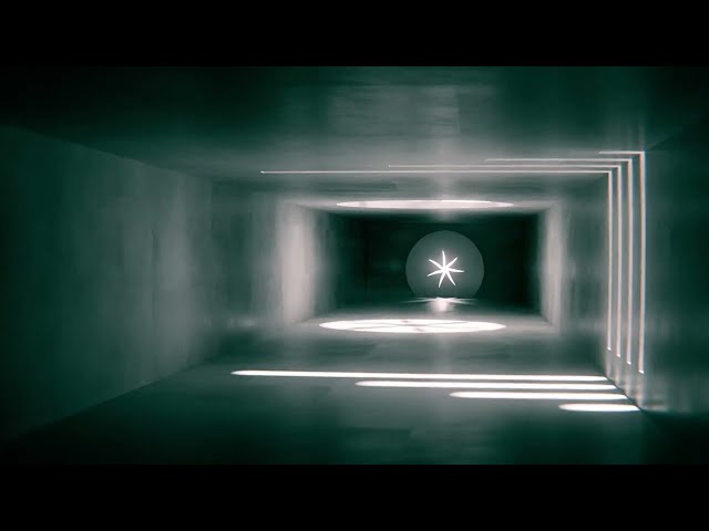 Minimalistic light shape hallway - Blender animation