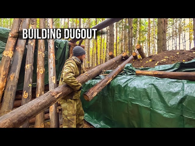 I am building a dugout in a wild forest: disassembled and reassembled the frame. Part 6.