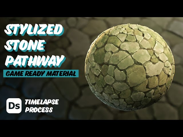 Stylized Stone Pathway - Game Ready Material / Substance Designer Timelapse