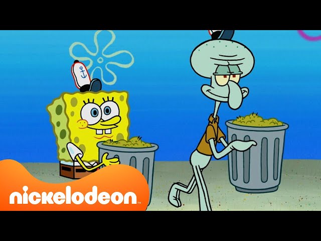 SpongeBob | SpongeBob und Thaddäus arbeiten 10 Minuten lang ZUSAMMEN | Nickelodeon Deutschland
