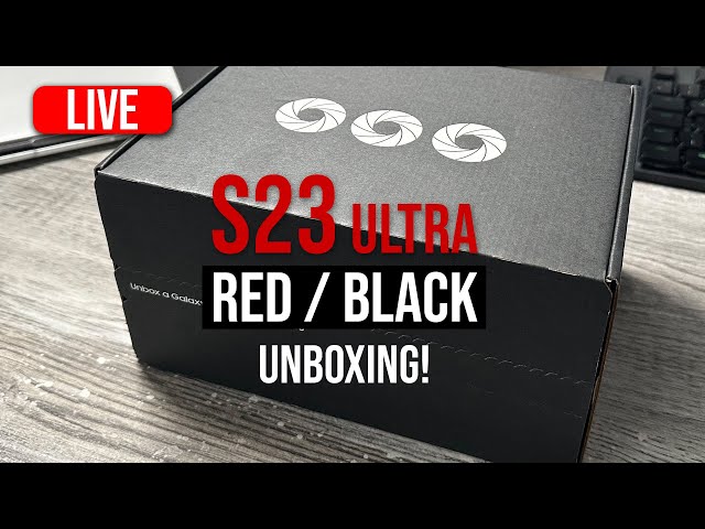 Samsung Galaxy S23 Ultra RED - Unboxing & Earbuds Giveaway! LIVE
