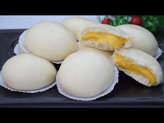 Once You Know This Recipe, You Will Be Addicted To Making It! custard cream steamed bun