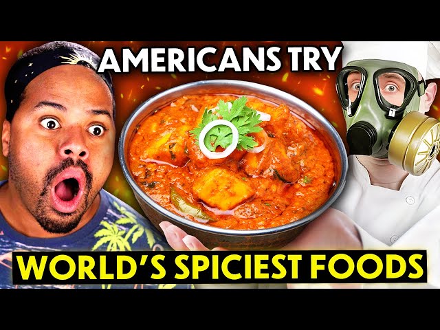 Americans Try The Spiciest Street Food From Around The World!
