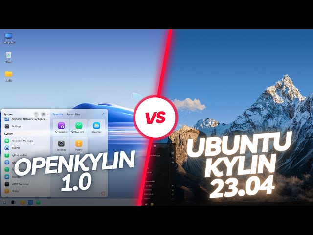 OpenKylin 1.0 VS Ubuntu Kylin 23.04  (RAM Consumption)