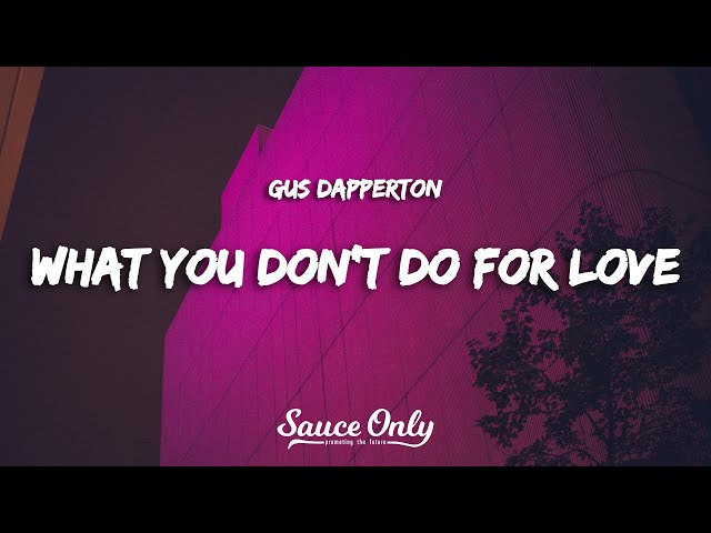Gus Dapperton - What You Don't Do For Love (Lyrics)