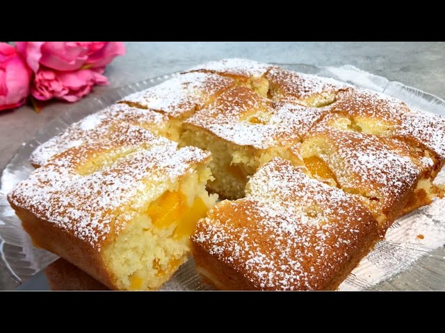Cake in 5 minutes, very tasty with different fruits. Easy quick CAKE Recipe # 45