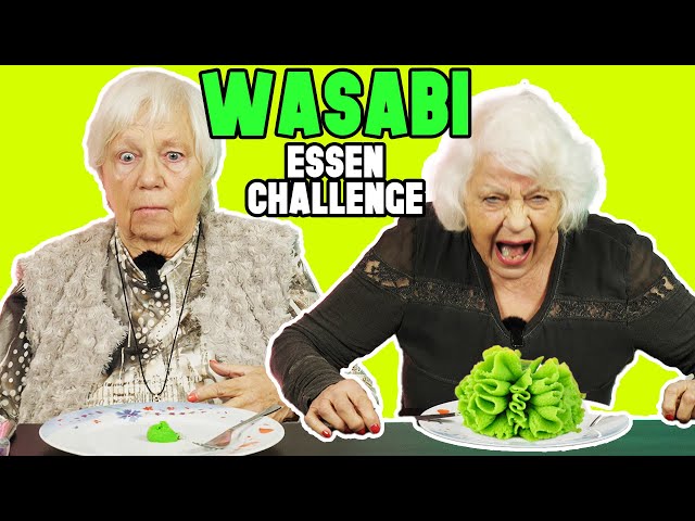 Omas essen zum 1. Mal WASABI - EXTREM Schärfe Test
