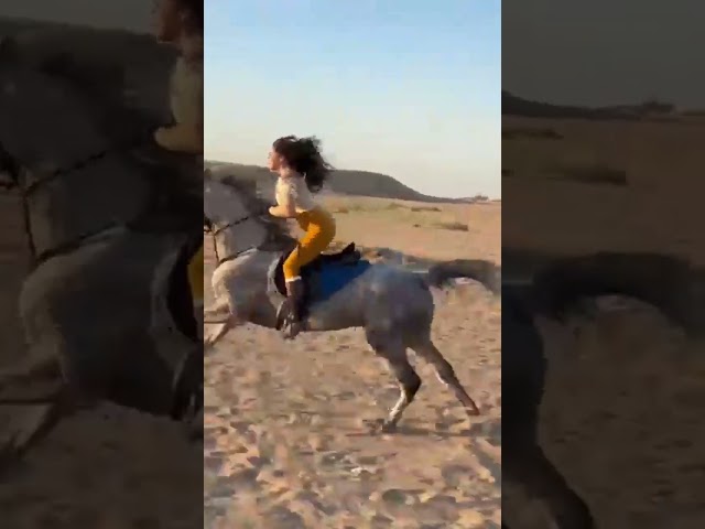 Kankrej horse racing by girl #shorts #video #Girl #horse #Racing #Power