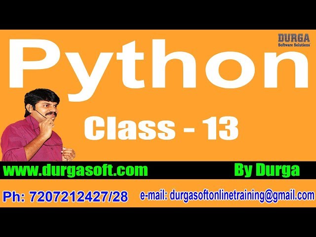 Learn Python Programming Tutorial Online Training by Durga Sir On 18-04-2018 @ 6PM