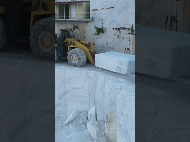 Amazing Skilled Operators Working On Marble Quarries, Aerial View - #short