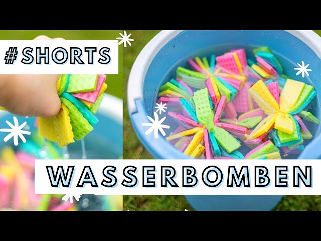 DIY Wasserschwämme/Schwammbomben als Wasserbomben-Alternative | Idee gegen Langeweile #shorts