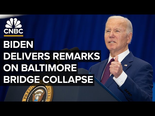 Biden receives an aerial tour of the collapsed Baltimore bridge and delivers remarks — 4/5/24