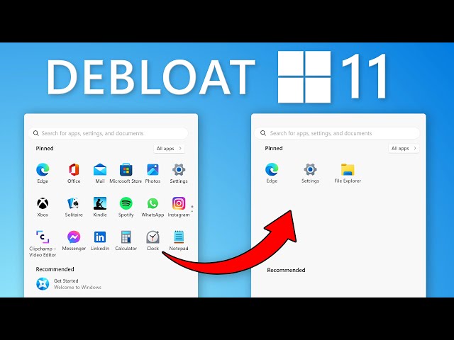 Debloat Windows 11 Installations With Just 2 Clicks