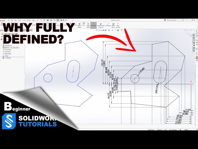 Why and How to fully define a sketch in SolidWorks   SolidWorks Tutorials with Ryan