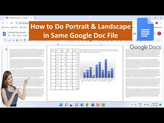 How to Do Portrait & Landscape in Same Google Doc File
