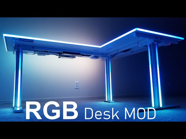 EASY RGB Desk Mod + Cable Management - Full Walkthrough