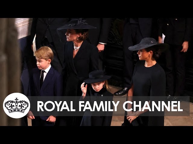 Kate and Royal Children Arrive for Funeral
