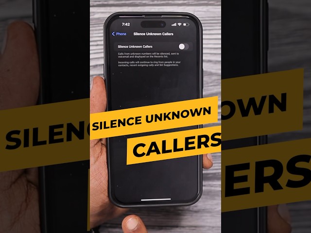 Useful #iPhone Tips and Tricks 🔥 Silence Unknown Callers 📲