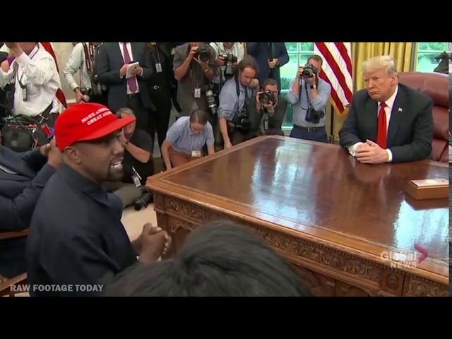 Kanye West inside Oval Office during meeting with Donald Trump, full rant