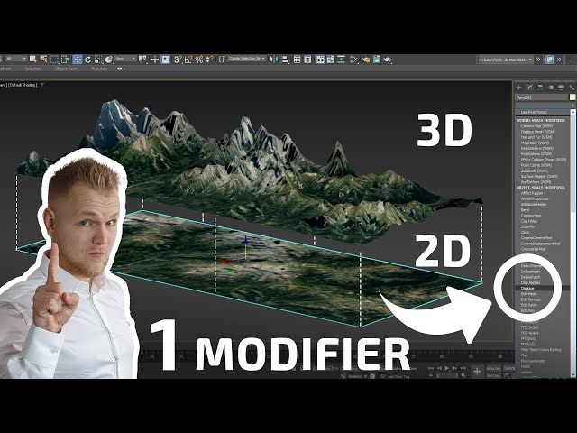 Anybody can do this - From 2d to 3d terrain [3ds Max]