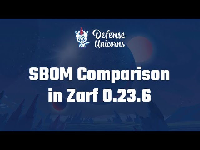 SBOM Comparison with Zarf