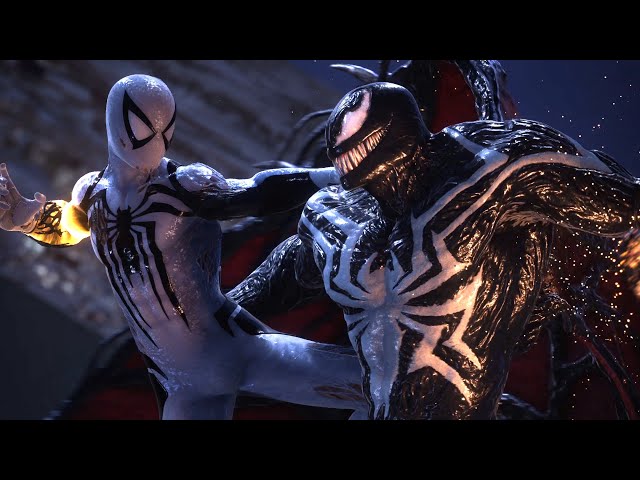Spider-Man 2 PS5 - Spider-Man vs Venom Final Boss Fight & Ending (4K 60FPS)