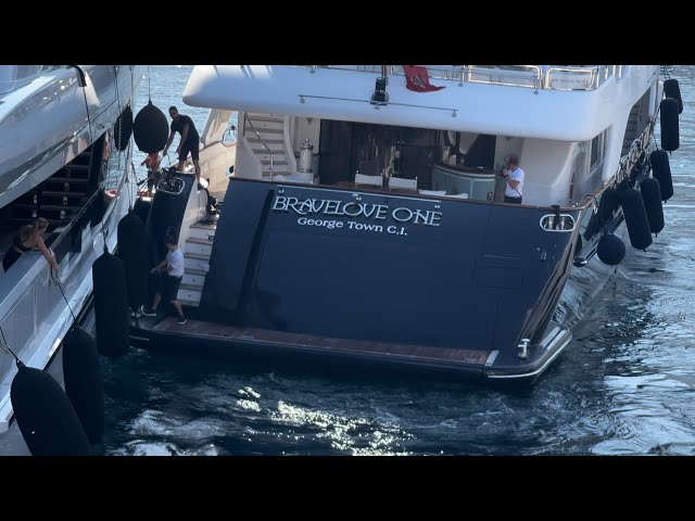 Ooops moment in docking of  BRAVELOVE ONE at Port of  Monaco  @archiesvlogmc
