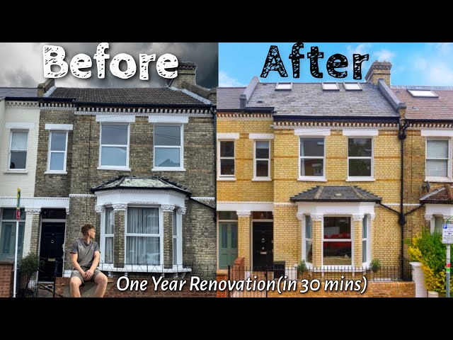 1 YEAR (in 30 minutes) RENOVATING an OLD LONDON VICTORIAN TERRACED HOUSE into DREAM HOME
