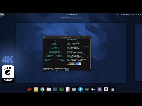 GNOME 42: Arch Linux on 4K display
