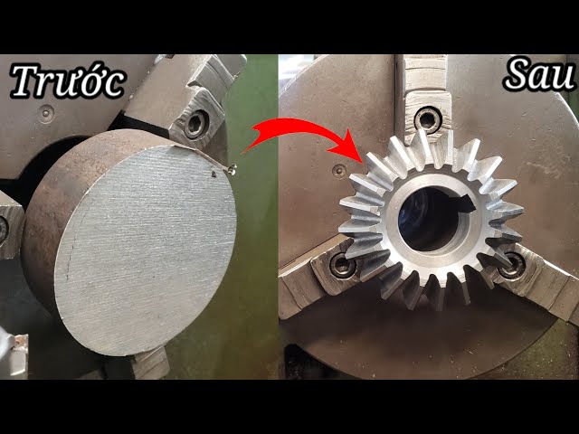 I Machined 45° Bevel Gears Using Old Methods on a HITACHI . milling machine