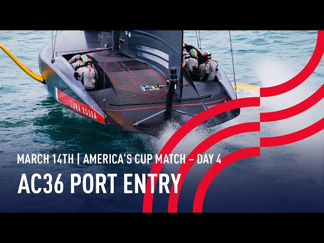 The 36th America’s Cup | Port Entry Stern Camera | 🔴 LIVE Day 4