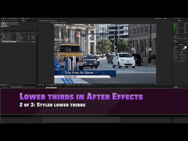 Creating a styled lower third- Lower thirds in After effects 2 of 3