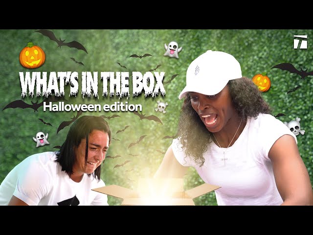 Tennis stars play Halloween edition of 'What's in the Box'