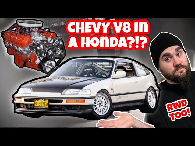CHEVY V8 IN A HONDA?! 500HP in a 1500lb crx! 383 STROKER RWD CONVERSION!