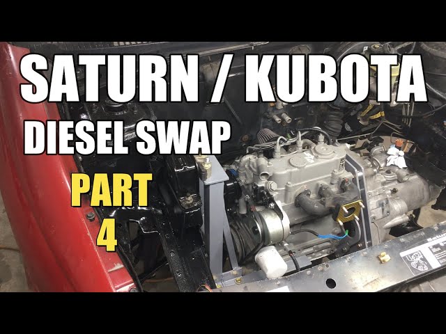 S2E26  Finally the Kubota D722  engine is in the Saturn!  Today we build the motor mounts and stuff