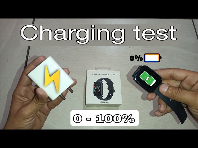 Realme techlife watch s100 battery charging test 0-100%