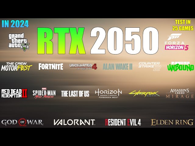 RTX 2050 Laptop : Test in 25 Games in 2024 - still good for Gaming?