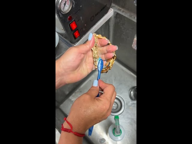 What's the best way to clean a gold Cuban link bracelet?