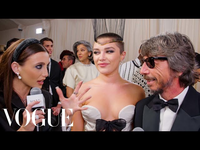 Florence Pugh: Why the Met Gala is "Ultimate Adult Dress Up" | Met Gala 2023 With Emma Chamberlain