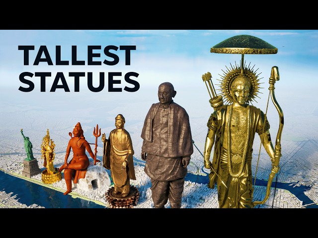 Tallest Statues in the World (3D Size Comparison)