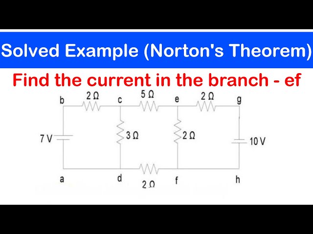 20b - Norton's Theorem with Solved Examples #knust