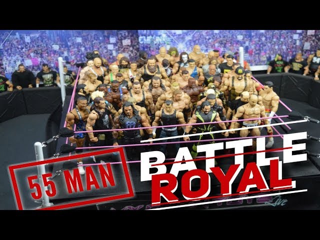 55 MAN WWE FIGURE BATTLE ROYAL!