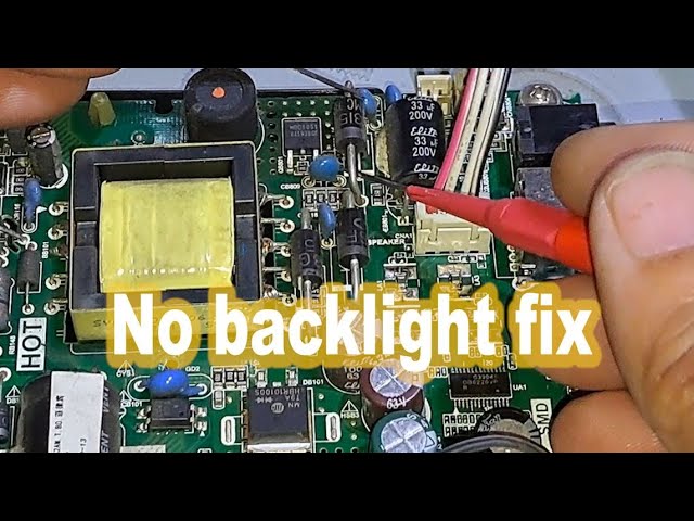 Replaced all bloated capacitors but still no backlight?!