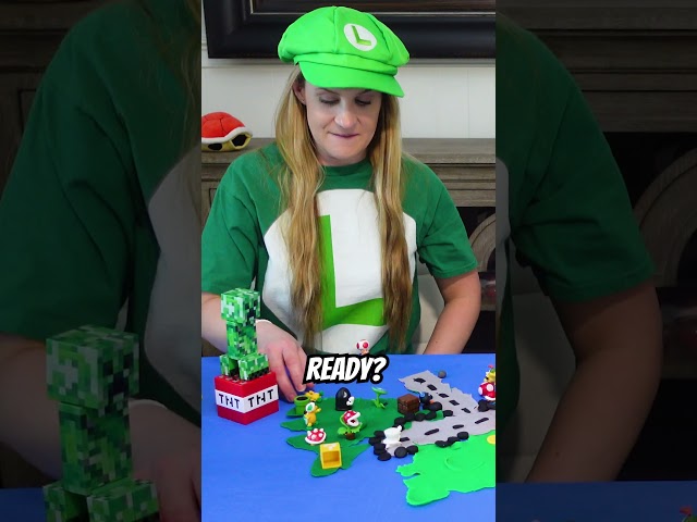 Super Mario Bros Play-Doh Race Track Competition!!! #shorts