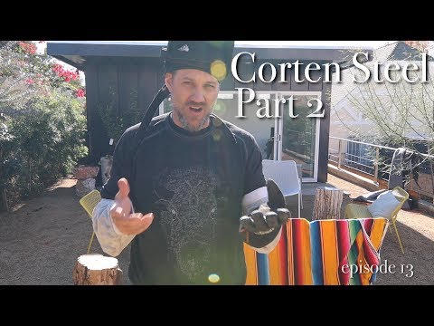 Corten Steel: diy planter installation