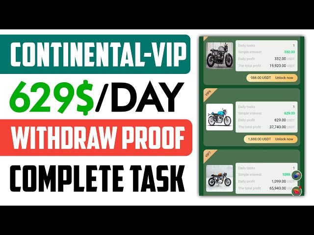 continental-vip - Earn USDT Complete Task With Withdrawal Proof | Earn USDT Daily | Earn USDT App