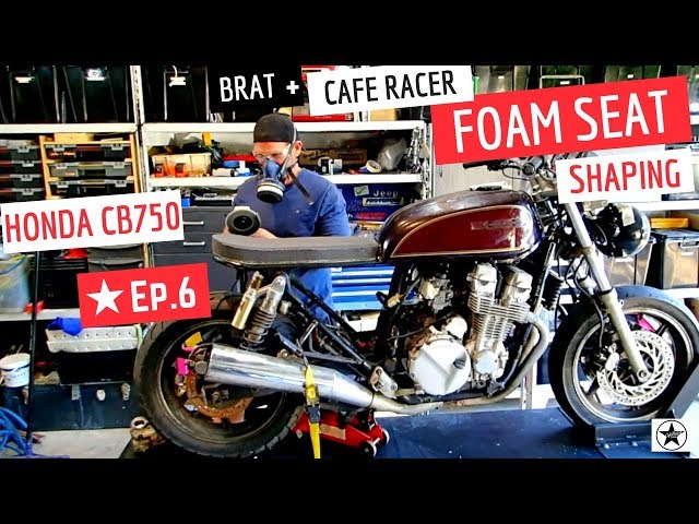 Cafe Racer ★ Foam Seat Shaping Brat Style, Honda CB750 Cafe Bike Ep 6