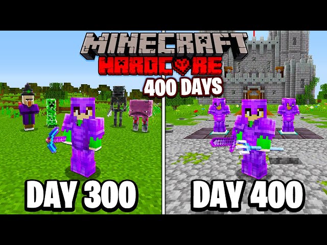 I Survived 400 Days in HARDCORE Minecraft...