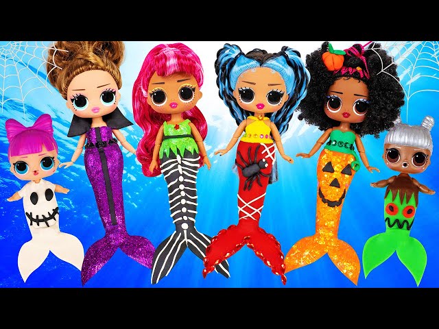 Mermaid Doll Costumes out of Clay for Halloween