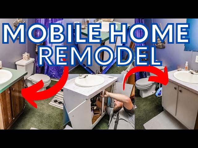 SINGLE WIDE MOBILE HOME REMODEL ON A BUDGET BATHROOM PART 2